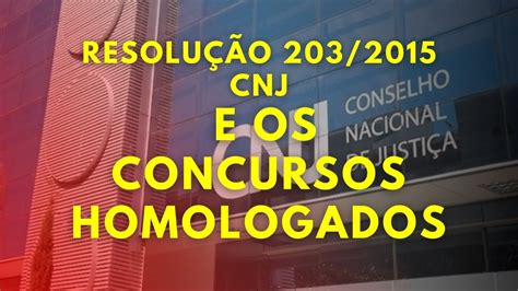 resolução cnj n. 203/2015